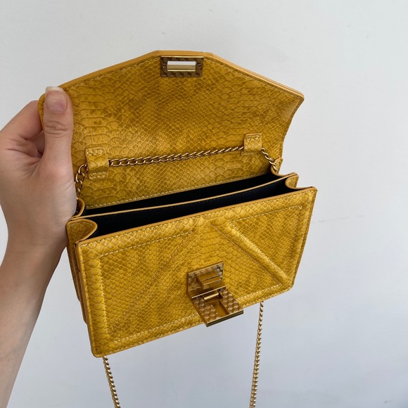 Snake print Yellow Summer bag - Picture 4 of 5